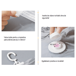 Market - Spalare si intretinere rufe - Produse intretinere textile - Intretinere textile - Sac de Vidat cu 4 Agatatoare pentru Umerase si Valva Dubla de Inchidere 70 x 90 cm G Glixicom® - Infinity.ro