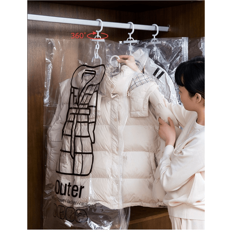 Market - Spalare si intretinere rufe - Produse intretinere textile - Intretinere textile - Sac de Vidat cu 4 Agatatoare pentru Umerase si Valva Dubla de Inchidere 70 x 110 cm G Glixicom® - Infinity.ro