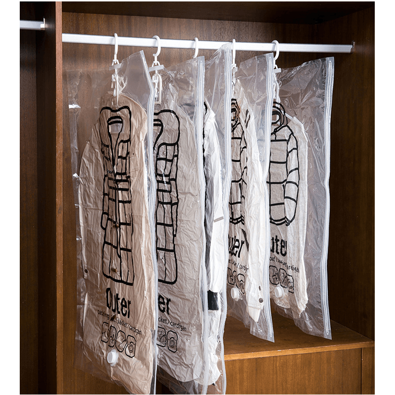Market - Spalare si intretinere rufe - Produse intretinere textile - Intretinere textile - Sac de Vidat cu 4 Agatatoare pentru Umerase si Valva Dubla de Inchidere 70 x 90 cm G Glixicom® - Infinity.ro