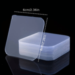 Carti si Birotica - Birotica - Accesorii de birou - Benzi adezive - Set 10 Placute din Banda Dublu Adeziva 6 x 6 cm Multifunctionale Transparente G Glixicom® - Infinity.ro