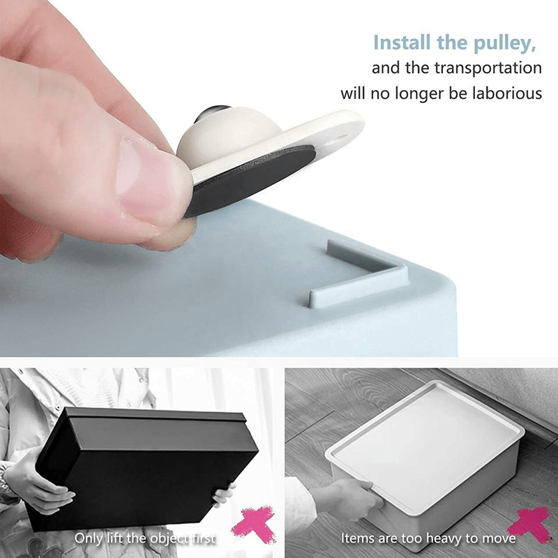 Casa si Gradina - Constructii - Depozitare, transport si protectie - Echipamente pentru transport si ridicat - Set 4 Roti Transportat si Mutat Mobila sau Alte Obiecte  Rotire 360 de Grade Autoadezive G Glixicom® - Infinity.ro