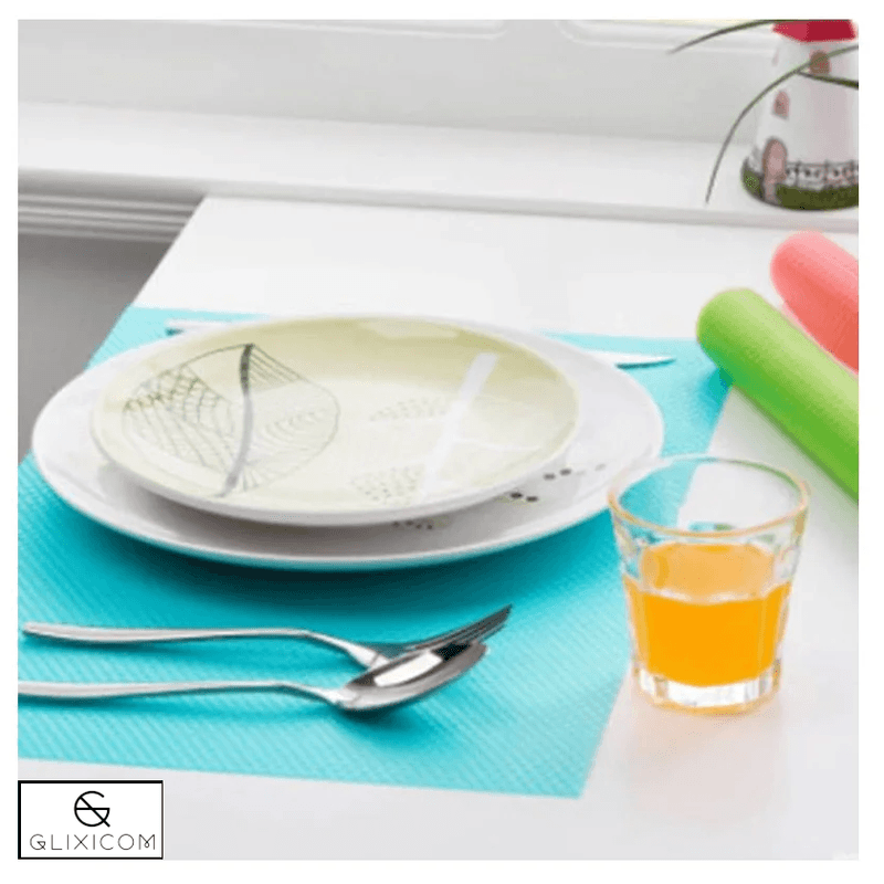 Electronice si Electrocasnice - Aparate frigorifice - Accesorii aparate frigorifice - Covoras pentru Protectie Rafturi Frigider sau Sertare din PVC Antiderapant 45 x 30 cm Turcoaz G Glixicom® - Infinity.ro