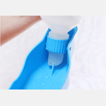 Petshop - Accesorii petshop - Castroane si adapatori - Sticla Apa Caini si Pisici  cu Castron pentru Adapare - Portabila Capacitate 500 ml Albastru G Glixicom® - Infinity.ro