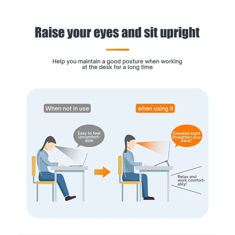 Laptop, Telefoane si Tablete - Laptopuri si accesorii - Accesorii Laptop - Standuri/Coolere notebook - Suport din Aluminiu Pliabil si Portabil Autoadeziv  pentru Laptop cu Inaltime Reglabila pe 4 Nivele G Glixicom® - Infinity.ro