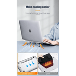 Laptop, Telefoane si Tablete - Laptopuri si accesorii - Accesorii Laptop - Standuri/Coolere notebook - Suport din Aluminiu Pliabil si Portabil Autoadeziv  pentru Laptop cu Inaltime Reglabila pe 4 Nivele G Glixicom® - Infinity.ro