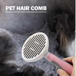 Petshop - Ingrijire si Igiena - Produse uz extern - Perii si manusi - Perie Par Caini Pisici si alte Animale Cu Buton Autocuratare si Dinti Rotunjiti la Capete 23 x 13 cm - Infinity.ro