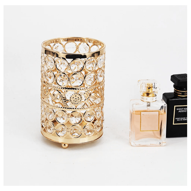 Casa si Gradina - Decoratiuni - Obiecte decorative - Accesorii decorative - Suport Organizator din Sticla pentru Pensule Machiaj Creioane sau Pixuri 13 x 9 cm G Glixicom® - Infinity.ro