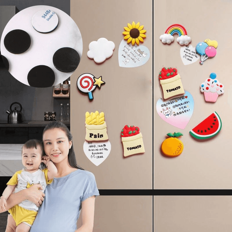 Casa si Gradina - Decoratiuni - Stickere decorative - Set 100 Buline Magnetice cu Adeziv Diametru 2,4 cm G Glixicom® - Infinity.ro