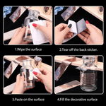 Casa si Gradina - Decoratiuni - Obiecte decorative - Accesorii decorative - Banda Adeziva Decorativa de Tip Mozaic Oglinda Rose Gold 4 x 100 cm G Glixicom® - Infinity.ro