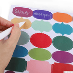 Carti si Birotica - Papetarie - Afise si stickere - Set 84 Etichete din PVC Autoadezive Multicolore cu Marker Alb  Reutilizabile G Glixicom® - Infinity.ro