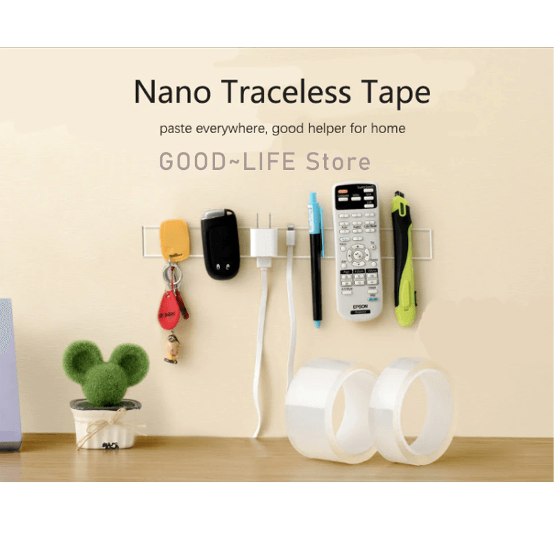 Carti si Birotica - Birotica - Accesorii de birou - Benzi adezive - Banda Dublu Adeziva Transparenta pentru Montaj Reutilizabila si Lavabila 3 cm x 5 m G Glixicom® - Infinity.ro