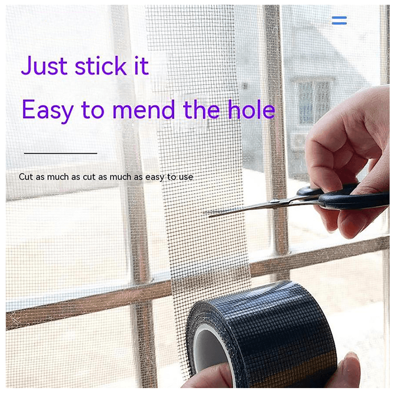 Carti si Birotica - Birotica - Accesorii de birou - Benzi adezive - Banda Adeziva pentru Reparare Plasa Tantari din Fibra de Sticla 1,80 m x 5 cm Negru G Glixicom® - Infinity.ro