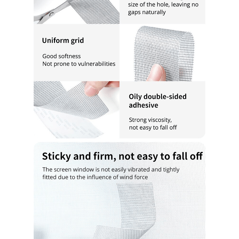 Carti si Birotica - Birotica - Accesorii de birou - Benzi adezive - Banda Adeziva pentru Reparare Plasa Tantari din Fibra de Sticla 1,80 m x 5 cm Negru G Glixicom® - Infinity.ro