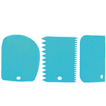 Casa si Gradina - Bucatarie si vesela - Ustensile bucatarie - Pensule, spatule si teluri bucatarie - Set 3 Spatule pentru Ornare cu Crema sau Frisca Torturi si Prajituri Albastru - Infinity.ro