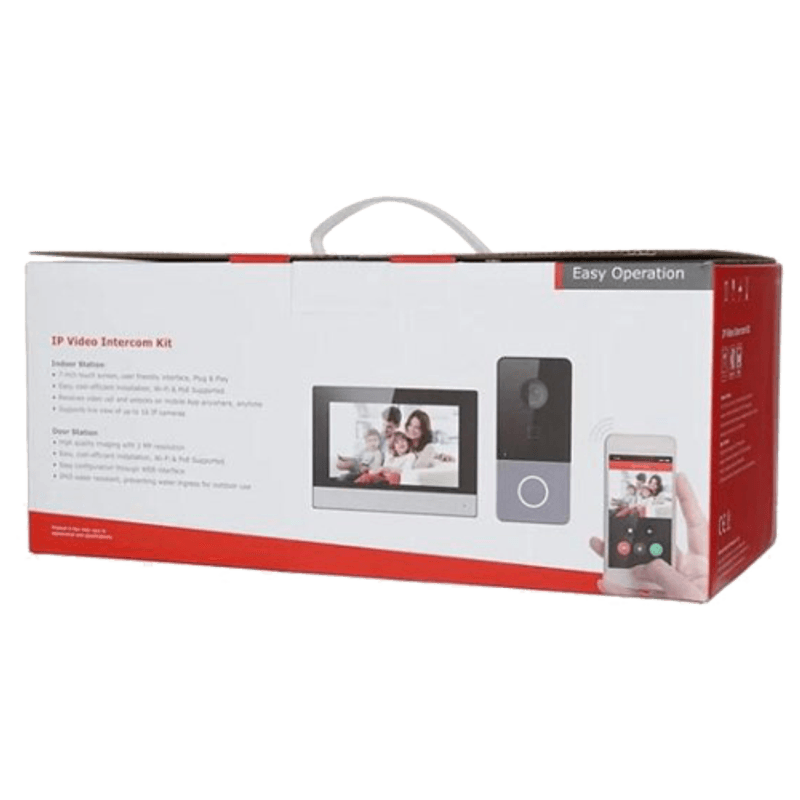 Casa si Gradina - Electrice - Smart Home - Control acces si accesorii - KIT videointerfon TCP/IP pentru 1 familie, monitor TFT LCD 7 inch - HIKVISION DS-KIS603-P - Infinity.ro