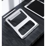 Laptop, Telefoane si Tablete - Laptopuri si accesorii - Accesorii Laptop - Standuri/Coolere notebook - Suport Pliabil din Aluminiu cu Inaltime fixa pentru Laptop sau Notebook 24 x 21 cm G Glixicom® - Infinity.ro