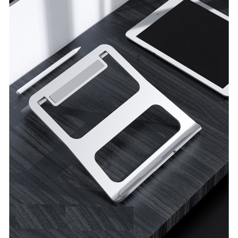 Laptop, Telefoane si Tablete - Laptopuri si accesorii - Accesorii Laptop - Standuri/Coolere notebook - Suport Pliabil din Aluminiu cu Inaltime fixa pentru Laptop sau Notebook 24 x 21 cm G Glixicom® - Infinity.ro