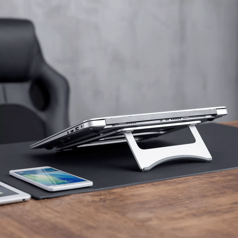 Laptop, Telefoane si Tablete - Laptopuri si accesorii - Accesorii Laptop - Standuri/Coolere notebook - Suport Pliabil din Aluminiu cu Inaltime fixa pentru Laptop sau Notebook 24 x 21 cm G Glixicom® - Infinity.ro