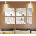 Casa si Gradina - Decoratiuni - Decoratiuni perete - Set 36 Oglinzi Acrilice Autoadezive Model Dreptunghi 10 x 15 cm G Glixicom® - Infinity.ro