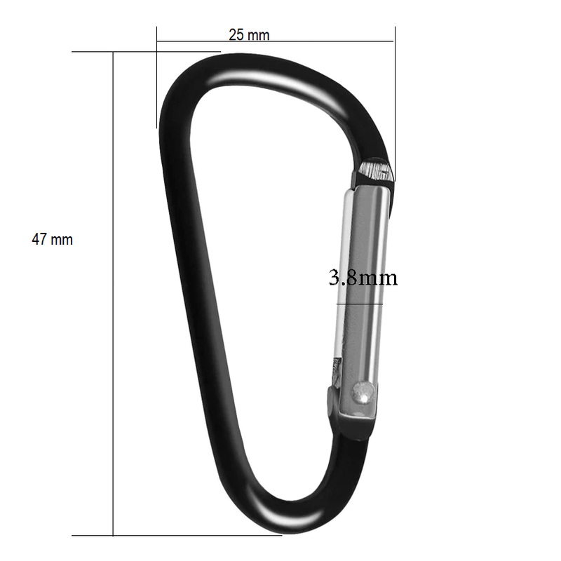 Sport si Outdoor - Camping - Accesorii camping si drumetii - Set 5 Carabine din Aliaj de Aluminiu Greutate Maxima 10 kg 4,7 cm x 2,5 cmG Glixicom® - Infinity.ro