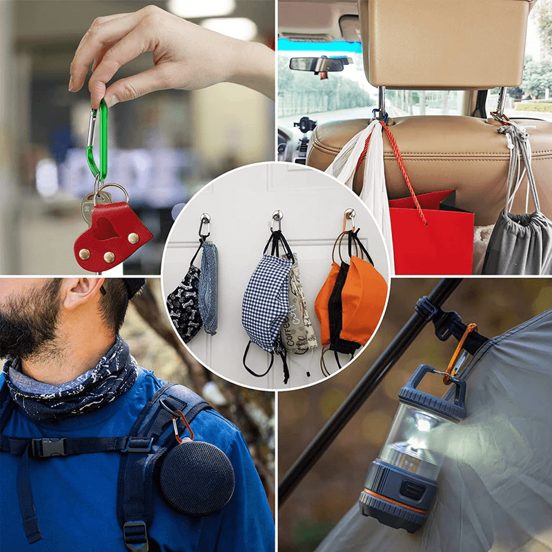 Sport si Outdoor - Camping - Accesorii camping si drumetii - Set 5 Carabine din Aliaj de Aluminiu Greutate Maxima 10 kg 4,7 cm x 2,5 cmG Glixicom® - Infinity.ro