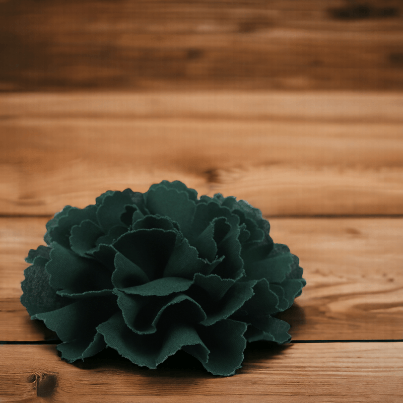 Casa si Gradina - Decoratiuni - DIY - Articole mercerie - Floare textila pentru cusut sau lipit pe haine, diametru 10 cm, Verde inchis - Infinity.ro