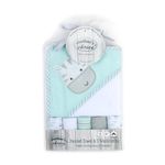 Jucarii, Copii si Bebe - Igiena si ingrijire - Baia bebelusului - Prosoape si halate de baie copii - Set cadou bebelusi prosop cu gluga si 5 mini prosopele - zebra - Infinity.ro