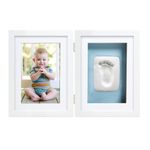 Market - Cadouri - Rame si albume foto - Pearhead - Kit rama foto dubla cu amprenta mulaj manuta sau piciorus - alba - Infinity.ro