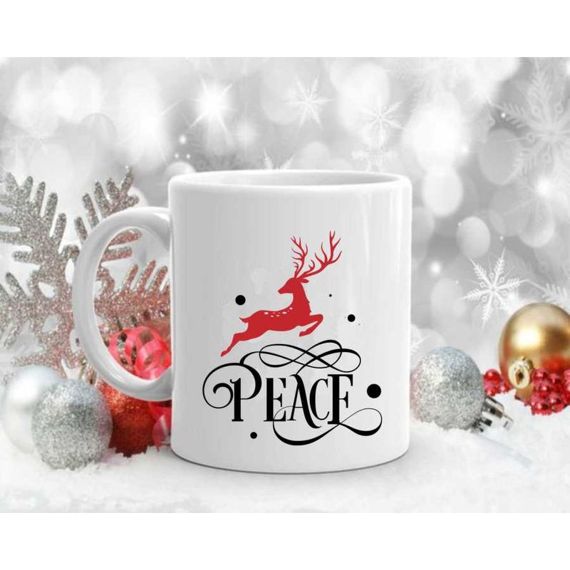 Casa si Gradina - Bucatarie si vesela - Cani si pahare - Cani si cesti - Cana cu mesaj "Peace" 300 ml - Infinity.ro