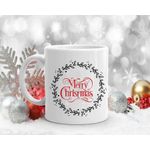 Casa si Gradina - Bucatarie si vesela - Cani si pahare - Cani si cesti - Cana cu mesaj "Merry Christmas" round 300 ml - Infinity.ro