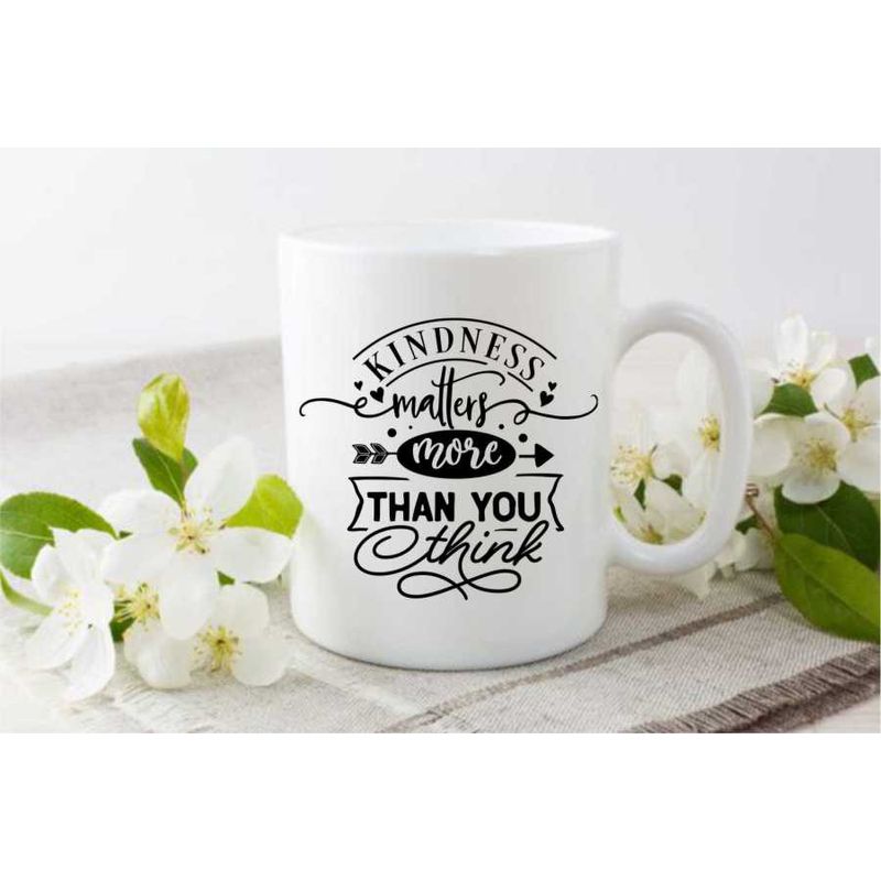 Casa si Gradina - Bucatarie si vesela - Cani si pahare - Cani si cesti - Cana cu mesaj "Kindess matters more than you think" 300 ml - Infinity.ro