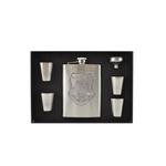 Market - Cadouri - Cadouri personalizate - Set plosca cu palnie si 4 pahare din inox in cutie eleganta "Pentru cel mai bun Frate" - Infinity.ro