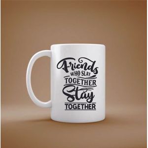 Cana cu mesaj "Friends who slay together stau together" 300 ml