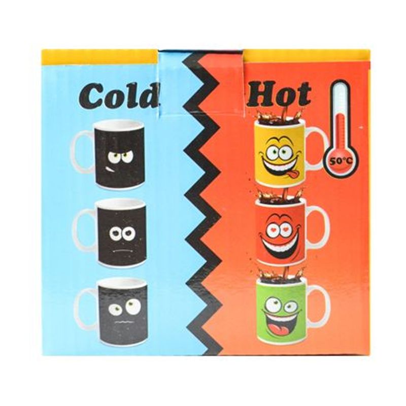 Casa si Gradina - Bucatarie si vesela - Cani si pahare - Cani si cesti - Cana termosensibila Smiley galbena 250 ml - Infinity.ro