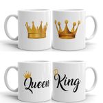 Casa si Gradina - Bucatarie si vesela - Cani si pahare - Cani si cesti - Set 2 cani cuplu „King & Queen” - Infinity.ro