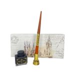 Carti si Birotica - Birotica - Instrumente de scris - Pixuri si stilouri - Set stilou caligrafie din lemn, cu 5 penite, calimara de cerneala si suport pentru birou - Infinity.ro