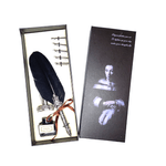 Carti si Birotica - Birotica - Instrumente de scris - Pixuri si stilouri - Set stilou caligrafie cu pana mare neagra, calimara, suport si 5 penite - Infinity.ro