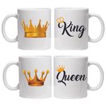 Casa si Gradina - Bucatarie si vesela - Cani si pahare - Cani si cesti - Set 2 cani cuplu „King & Queen” - Infinity.ro