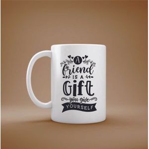 Cana cu mesaj "A friend is a gift you give yourself" 300 ml