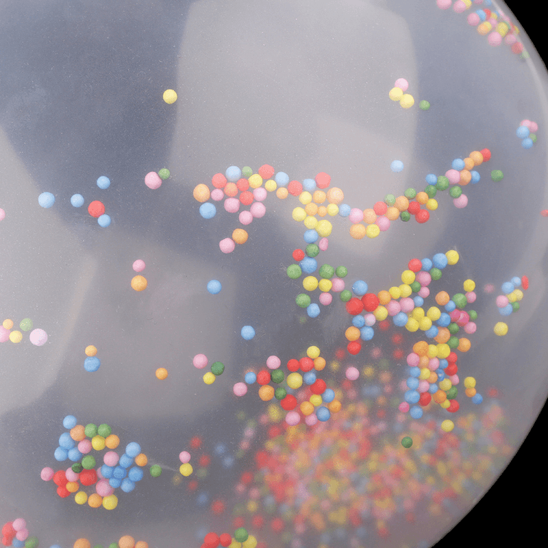 Casa si Gradina - Decoratiuni - Decoratiuni petrecere - Accesorii pentru petrecere - Set 10 baloane din latex cu bile colorate din polistiren Crisalida, diametru 27 cm - Infinity.ro