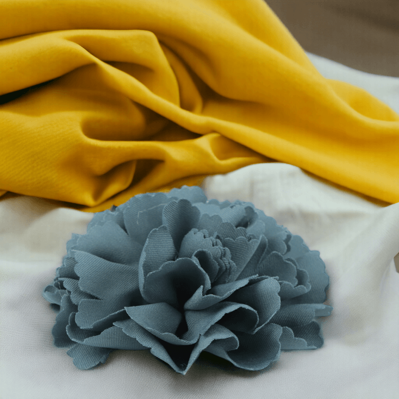 Casa si Gradina - Decoratiuni - DIY - Articole mercerie - Floare textila pentru cusut sau lipit pe haine, diametru 10 cm, Gri petrol - Infinity.ro