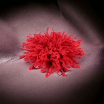 Casa si Gradina - Decoratiuni - DIY - Articole mercerie - Floare textila pentru lipit sau cusut pe haine, diametru 10 cm, Rosu - Infinity.ro