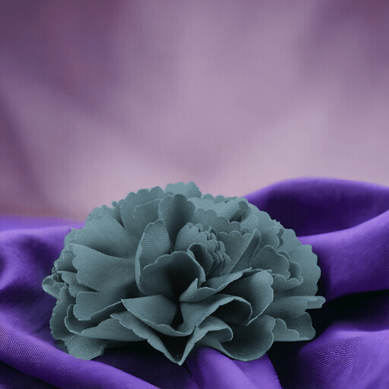 Casa si Gradina - Decoratiuni - DIY - Articole mercerie - Floare textila pentru cusut sau lipit pe haine, diametru 10 cm, Gri petrol - Infinity.ro