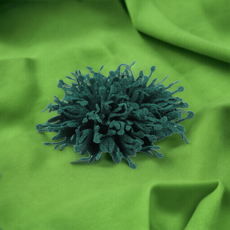 Casa si Gradina - Decoratiuni - DIY - Articole mercerie - Floare textila pentru lipit sau cusut pe haine, diametru 10 cm, Verde inchis - Infinity.ro