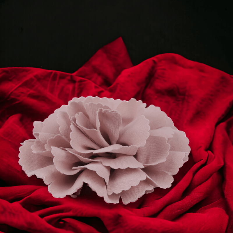 Casa si Gradina - Decoratiuni - DIY - Articole mercerie - Floare textila pentru cusut sau lipit pe haine, diametru 10 cm, Roz pudrat - Infinity.ro