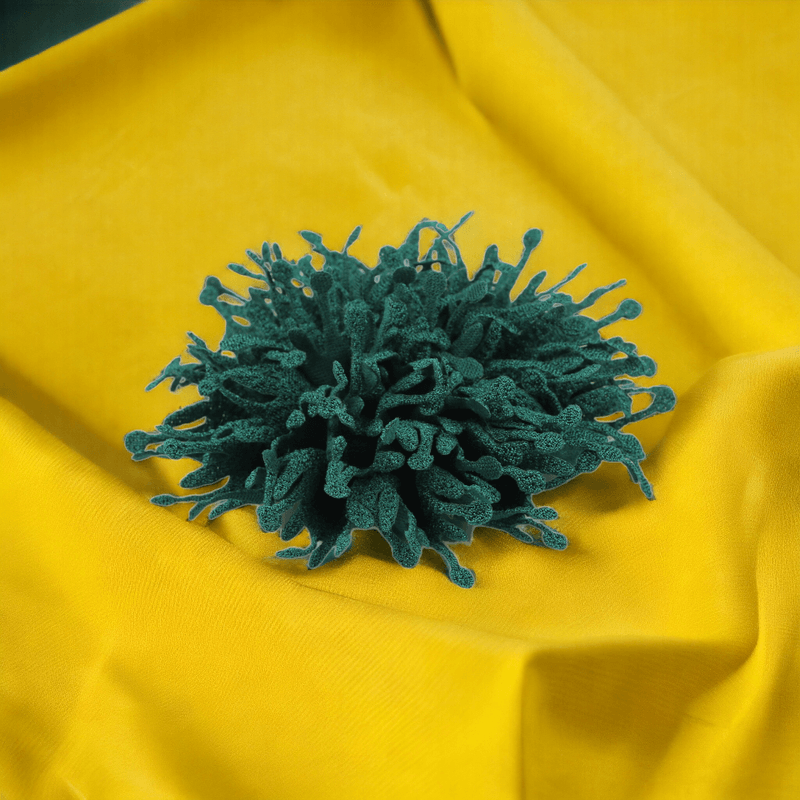 Casa si Gradina - Decoratiuni - DIY - Articole mercerie - Floare textila pentru lipit sau cusut pe haine, diametru 10 cm, Verde inchis - Infinity.ro