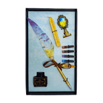 Carti si Birotica - Birotica - Instrumente de scris - Pixuri si stilouri - Set stilou caligrafie cu pana, 5 rezerve, ceara si sigiliu - Infinity.ro