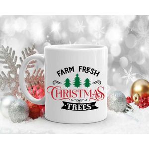Cana cu mesaj "Farm fresh Christmas trees" 300 ml