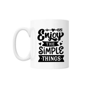 Cana cu mesaj "Enjoy the simple things" 300 ml