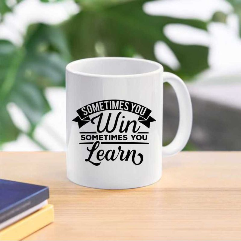 Casa si Gradina - Bucatarie si vesela - Cani si pahare - Cani si cesti - Cana cu mesaj "Sometime you Win sometimes you Learn" 300 ml - Infinity.ro